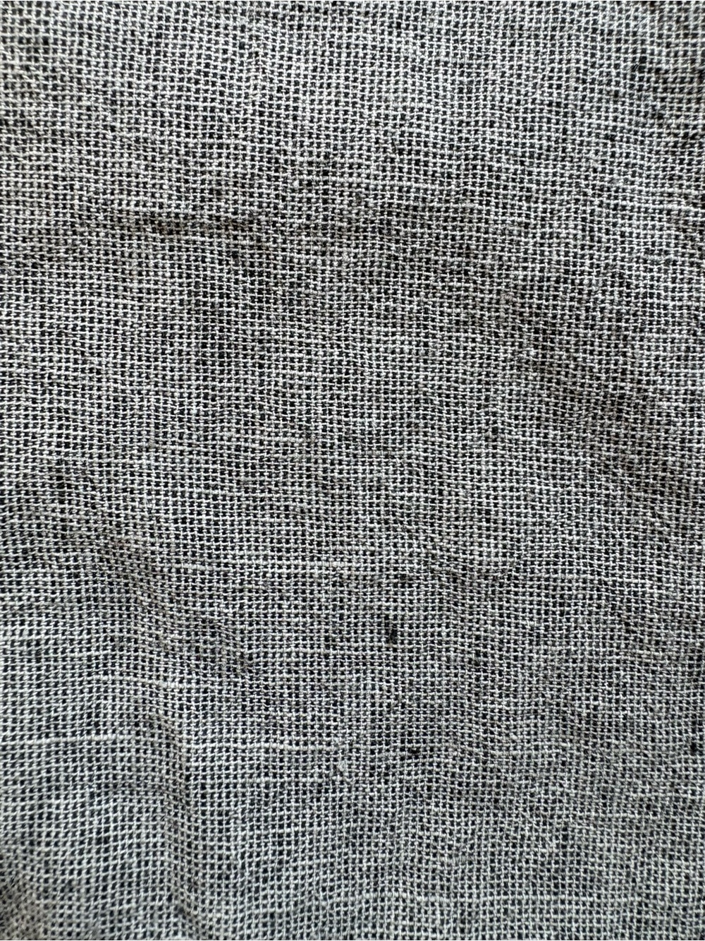 Cut Loose Linen Cotton Boxy Short-Sleeve Top — Gray, Size S - Picture 7 of 7